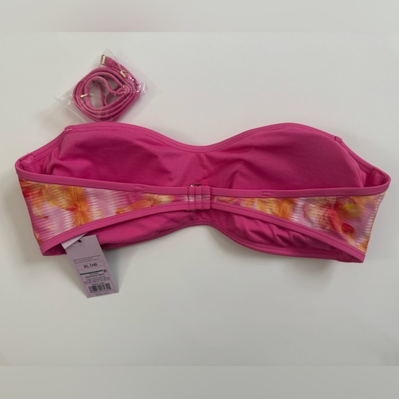 Wild Fable Women’s Floral Bikini Top NWT Size XL Pink Orange Beach Summer Pool - Picture 3 of 3